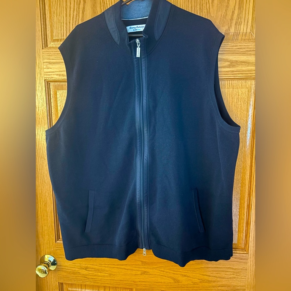 Tommy Bahama navy blue sweater vest